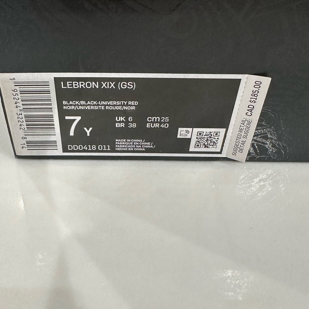 Nike LeBron 19 EP 'Bred' DC9340-001 - Picture 9 of 9